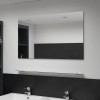 VidaXL Oglindă de perete cu raft, 100 x 60 cm, sticlă securizată 249443