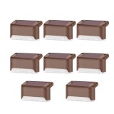 BZRSH Set 8 Lampi LED Solar Scari Terase Balustrada Senzor Lumina Exterior
