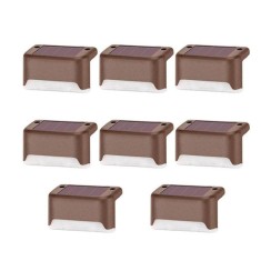 Set 8 lampi LED cu incarcare solara pentru scari, terase sau balustrada