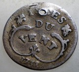 G.286 ISLE DU VENT LOUIS XV 12 SOLS 1731 H WINDWARD ISLANDS ARGINT