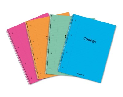Caiet Cu Spirala, A4, 80 File - 70g/mp, 4 Perf., Coperta Pp, Aurora College - Dictando foto