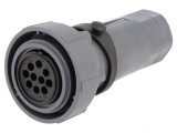 Conector circular mamă 10 pini fără contacte