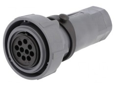 Conector circular mamă 10 pini fără contacte
