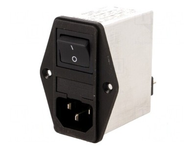Conector AC 2A 250VAC IEC 60320 foto