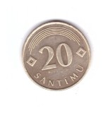 Moneda 20 santimu 2009, stare foarte buna, curata