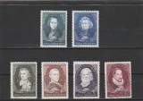ROMANIA 1955 LP 401 ANIVERSARI CULTURALE SERIE MNH
