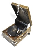 Patefon / gramofon portabil Columbia Viva-Tonal Grafonola model 214 - Art Deco cca.1930 - funcțional