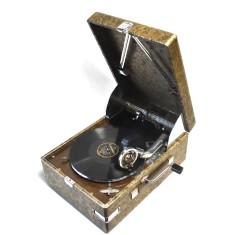 Patefon / gramofon portabil Columbia Viva-Tonal Grafonola model 214 - Art Deco cca.1930 - funcțional