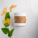 Cumpara ieftin Set lumanare parfumata Caprifoi, suport lumanare, accesoriu elegant pentru stins lumanarea si foarfeca de taiat fitil lumanare