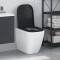 Capac WC cu eliberare rapidă, &icirc;nchidere lentă, negru, duroplast