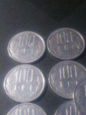 Lot 100 lei 1994 (17 monede), stare foarte buna foto