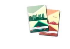 Caiet a5 70 file cu spirala patratele - economic