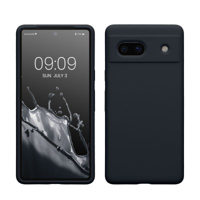 Husa Kwmobile pentru Google Pixel 7a, Gri inchis, Silicon, KWM000019YE022C foto