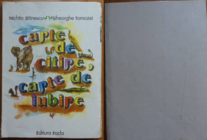 Nichita Stanescu, Gheorghe Tomozei, Carte de citire, carte de iubire, 1980