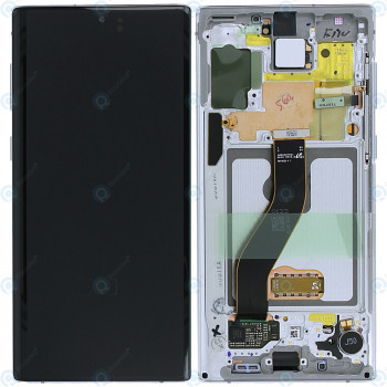 Samsung Galaxy Note 10 (SM-N970F) Unitate de afișare completă aura albă GH82-20817B GH82-20818B foto