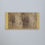 Fotografie stereoscopica de colectie, Fotograf anonim, Vedere din centrul orasului Anvers (Antwerpen), Belgia, Europa, ca. 1880