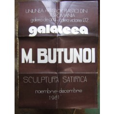 AFIS EXPOZITIE M. BUTUNOI GALERIA GALATEEA NOIEMBRIE-DECEMBRIE 1981