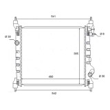 Radiator racire Chevrolet Spark (M300), 03.2010-2014, Motorizare 1, 2 60kw Benzina, tip climatizare Cu/fara AC, cutie Manuala, fara gaura termocupla,, SRLine
