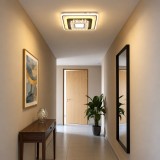 Lustra LED Alessandro DESIGN MITA, 39W, lumina reglabila (Rece/Calda/Neutra), Alb, Cristal, 20x20 cm
