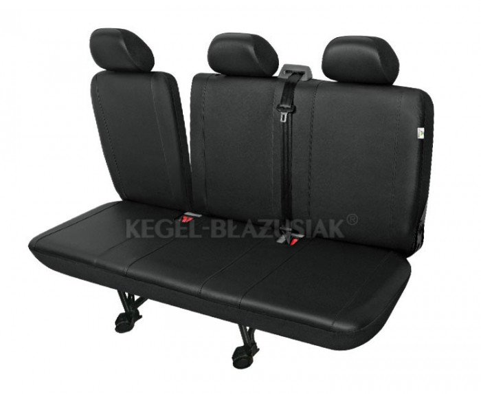 Husa bancheta microbuz 3 locuri cu spatar rabatabil din piele ecologica pentru Jumper Jumpy Fiat Ducato Scudo Ford Transit Iv