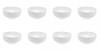 Set boluri, 8 piese, 700 ml, Portelan, Alb