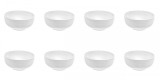 Set boluri, 8 piese, 700 ml, Portelan, Alb