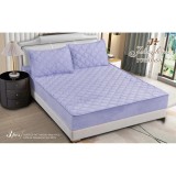 Cumpara ieftin Topper Saltea/Husa de pat matlasata si 2 fete de perne din catifea, cu elastic, model tip topper 180x200 - SPR528