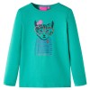 Tricou de copii cu m&acirc;neci lungi, verde aprins, 140, vidaXL