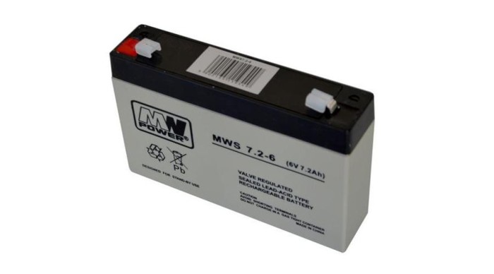 Baterie gel MPLPower AGM VRLA 6V/7.2Ah (151x35x94mm)