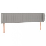 Cumpara ieftin Tablie de pat cu aripioare gri deschis 183x23x78/88 cm textil