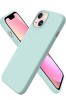 Huse silicon antisoc cu microfibra pentru Iphone 14 Turcoaz, Turquoise, Husa