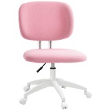 Vinsetto Scaun de birou Scaun de calculator rotativ, reglabil pe &icirc;nălțime, 48 cm x 53 cm x 80-90 cm, Roz | Aosom Romania
