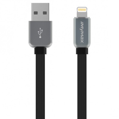 Cablu Date si Incarcare USB la Lightning iMyMax DC - 006, 1 m, Led, Negru Gri foto