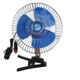 Ventilator auto bricheta, 12V, clema de prindere, oscilant, diametru 20cm,