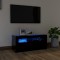 Gossi comoda tv cu lumini led, negru, 90x35x40 cm
