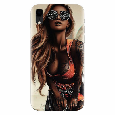 Husa silicon pentru Apple Iphone XR, Tattoed Girl foto