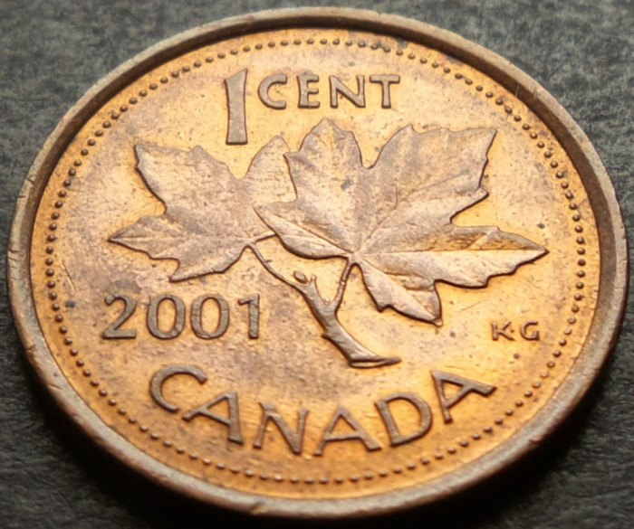 Moneda 1 CENT - CANADA, anul 2001 * cod 2937