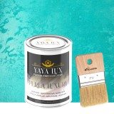 Vopsea Decorativă Perla Luxury Turcoaz Deschis 2 L cu fulgi perlați&ndash;Pensulă inclusă-Toro Decor