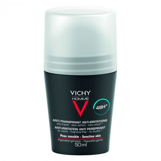 Vichy Homme Deodorant Anti-transpirant Roll-On Piele sensibila 48h 50 ml