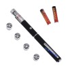 Laser pointer verde cu 5 capete,baterii incluse + cutie depozitare