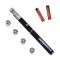 Laser pointer verde cu 5 capete,baterii incluse + cutie depozitare