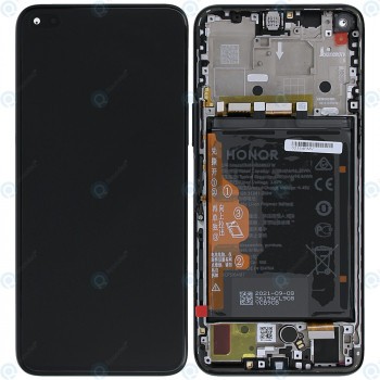 Huawei Honor 50 Lite (NTN-L22) Capac frontal al modulului de afișare + LCD + digitizer + baterie negru la miezul nopții 02354FMV foto