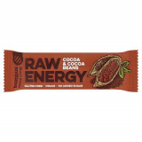 Bombus Baton proteic Raw Energy Cocoa &amp;amp; Cocoa beans 50g