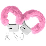 Catuse erotice, metalice cu blanita roz, 2 chei, marime universala