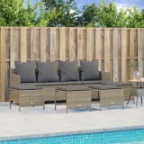 VidaXL Set canapele de grădină cu perne, 5 piese, bej, poliratan 3261560