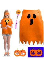 Costum de Halloween amuzant, pelerină de fantomă pentru fete, costum de petrecere de Halloween, costum de cosplay