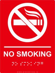 Placute braille NO SMOKING pentru nevazatori foto
