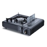 Aragaz Portabil pe Gaz, 1 Arzator Alimentat cu Butan, 1.9 W, Dimensiuni Compacte 35.5 x 30.5 x 10 cm, Negru, EXPRESS