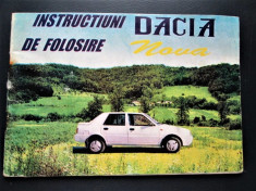 Caiet tehnic, Instructiuni de folosire: Dacia Nova foto
