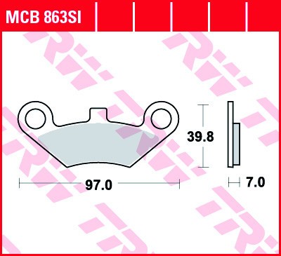 Set placute frana fata TRW MCB863SI - ATV CF MOTO G-Force - Terralander - Linhai Anniversary - Worker 2x4 &amp;amp; 4X4 300-450-500cc foto